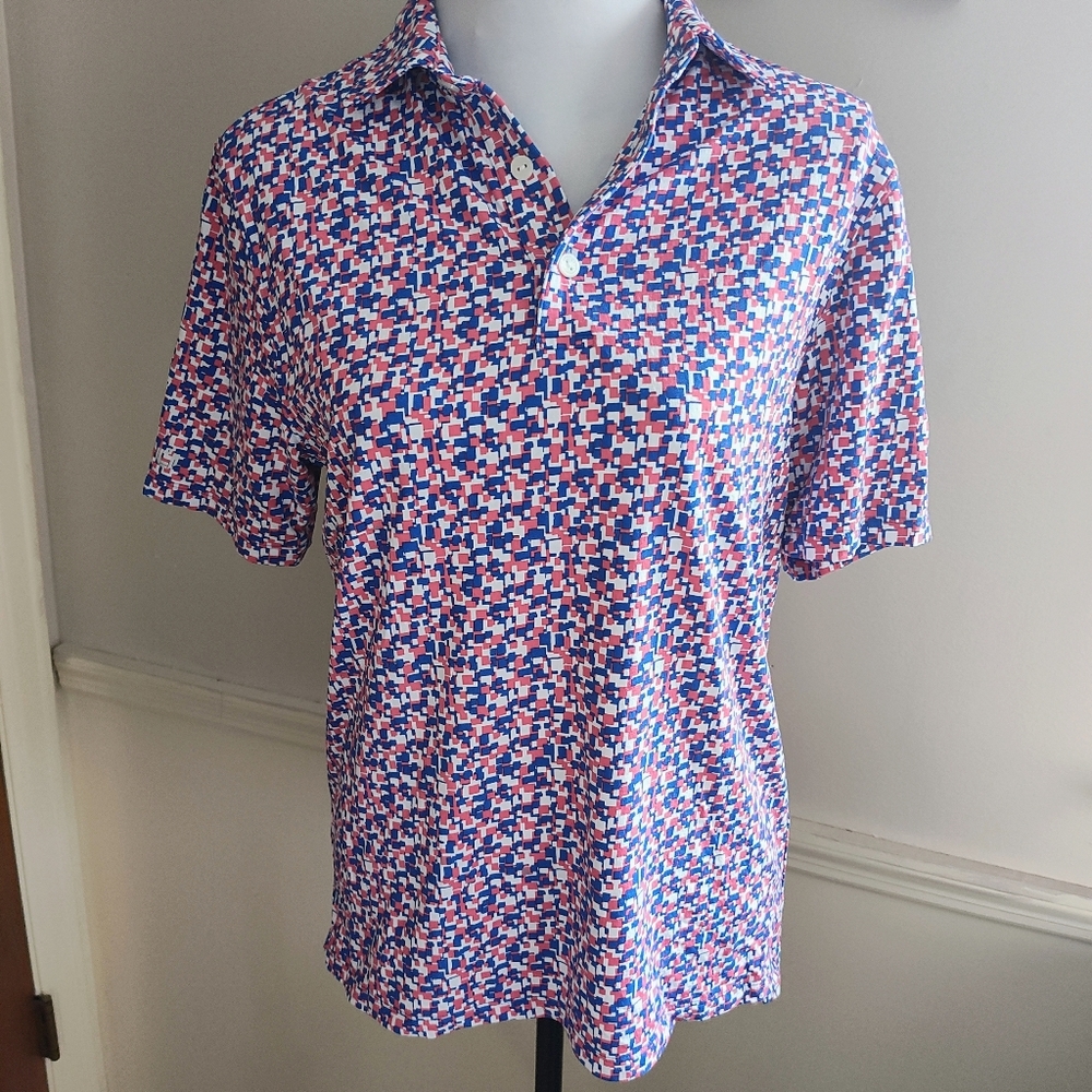 IBKUL UPF 50+ Short Sleeve Golf Shirt Sz Small